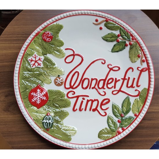 Коледно релефно плато Wonderful time 260 mm Коледно релефно плато Wonderful time 260 mm