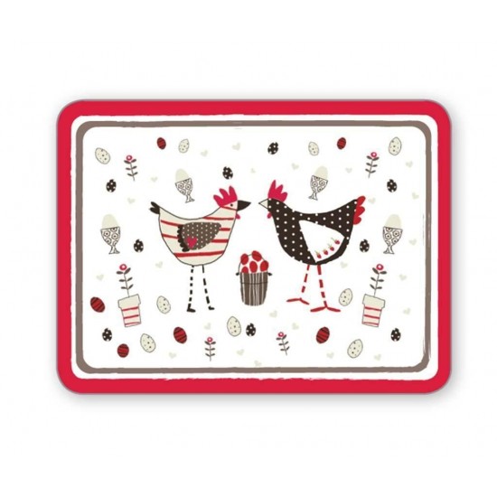 Комплект Подложки за Хранене Chicken White 4 бр. Комплект Подложки за Хранене Chicken White 4 бр.