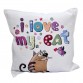 Декоративна възглавница I love my cat 45 х 45 см