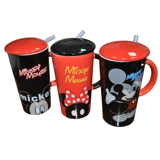 Чаша Mickey Mouse с Капак и Сламка Чаша Mickey Mouse с Капак и Сламка