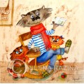 Картичка Любопитни Котки