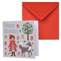 Картичка за рожден ден Red Riding Hood Картичка за рожден ден Red Riding Hood