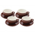 Сервиз за Капучино Culture Chocolate + Комплект Подложки за Хранене Casablanca Taupe 12 части