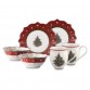 Toy s Delight Сервиз Breakfast for 2, в червено, 6 части